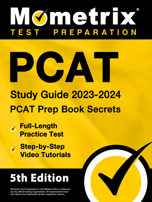 Title details for PCAT Study Guide 2023-2024 by Matthew Bowling - Available